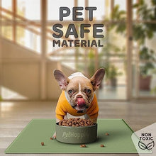 Load image into Gallery viewer, PetHappily Dog Food Mat - Raised Edges Dogs Mat for Food and Water Prevent Spill, Waterproof Cat Food Mats Protect Floors, Easy Clean Dog Bowl Mats for Food and Water, Silicone Pet Food Tray
