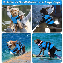 Load image into Gallery viewer, Dogcheer Dog Harness Life Jacket, High Buoyancy Neoprene Dog Life Vest for Swimming Boating, Adjustable Puppy Swim Vest Reflective Pet Float Vest for Small Medium Large Dogs - Blue, S
