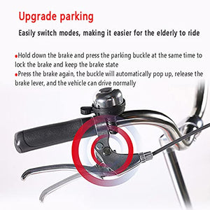 Three Wheel Bike, Adult Tricycle 14In Three-Wheeled Bicycles Adjustable H&Lebars Three Wheel Cruiser Bike High Carbon Steel Frame