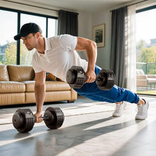 Load image into Gallery viewer, FLYBIRD Adjustable Dumbbell Set of 2, 5-IN-1 Fast Adjustable Weights Dumbbell Set for Home Gym Exercise &amp; Fitness, Fast Change Weights with Anti-Slip Handle, Multiweight Options for Full Body Workout Suitable Men/Women(55LBx2)
