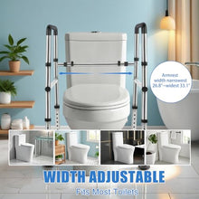 Load image into Gallery viewer, Toilet Safety Rails, Adjustable Toilet Safety Frame &amp; Rails, Toilet Safety Rail for Elderly Adults
