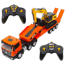 Load image into Gallery viewer, 2-Set Alloy RC Truck Crawler Excavator 1/24, 9CH Semi-Trailer, 6CH Track Construction Engine Vehicle
