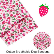 Load image into Gallery viewer, ARING PET Girl Dog Bandanas, Cute Summer Strawbery Cherry Pet Bandana Scarf Triangle Bib for Small Medium Large Female Dogs Cats, Puppy Kerchief for Daily Wear Walks Party Photos-L

