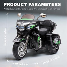 Load image into Gallery viewer, Ride-On Motorbike with 3 Wheels, Bluetooth, USB, LED Light &amp; Storage Box
