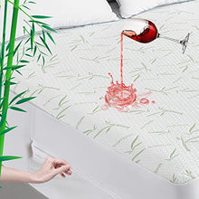 Load image into Gallery viewer, Parkdeny Queen Waterproof Cooling Mattress Cover, Rayon from Bamboo Encasement, 3D Air Fabric, Breathable, Noiseless, Washable, Fits 5"-15" Deep Mattresses
