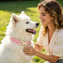 Load image into Gallery viewer, ARING PET Girl Dog Collar, Cute Pink Bow Girly Doggy Collars for Puppy Small Medium Large Female Dogs Pet, for Daily Photos Outdoor Walking Hiking Picnic, S
