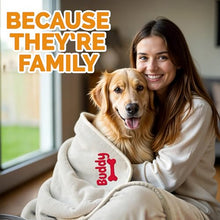 Load image into Gallery viewer, Embroidered Dog Blanket with Name, Personalized Pet Blankets for Dog for Bed Car Couch, Custom Waterproof Dog Blanket Soft &amp; Comfortable for Small, Medium &amp; Large Pet, Best Gift for Dog Lovers- Cream
