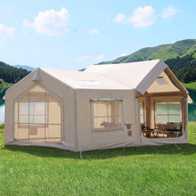 Load image into Gallery viewer, ABORON 8-10 Person Inflatable Camping Tent, 2-Room Glamping Tent with Pump
