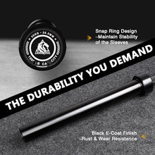 Load image into Gallery viewer, LIONSCOOL 7ft Olympic Barbell (Black E-coating, 1500LBS, No Center Knurl)
