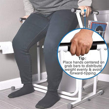 Load image into Gallery viewer, FSA/HSA Eligible, Vaunn Medical Bathroom Patented Height Adjustable Height Toilet Rail Grab Bar and Commode Safety Frame Handle
