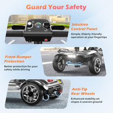 Load image into Gallery viewer, Lightweight Mobility Scooter for Adults &amp; Seniors - Cruise &amp; Airport Approved, 43lb Foldable Portable Motorized Scooters with Removable Lithium Battery for 12.4 Miles Travel, 300lb Capacity, Silver
