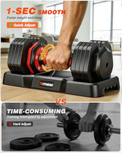 Load image into Gallery viewer, Rendpas Adjustable Dumbbells Set of 2, Select Weight Dumbbell Set, 5 in 1 Free Dumbbell Set with Anti-Slip Texture Handle, Weight Set For Home Gym Suit both Men and Women
