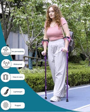 Load image into Gallery viewer, Forearm Crutches for Adults Have Elastic Crutches Padding for The Elbow+Hand Padding, Increases Walking Comfort
