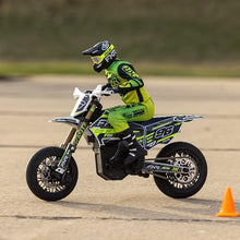 Load image into Gallery viewer, Losi Promoto-SM 1/4 Super Moto Motorcycle FXR White RTR with Battery.
