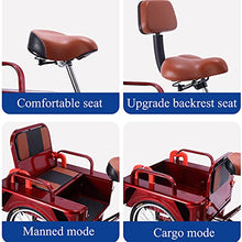 Load image into Gallery viewer, Three Wheel Bike, Adult Tricycle Adjustable Backrest Seat Trike Bike Bicycle 20inch Three Wheel Bike
