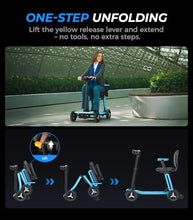 Load image into Gallery viewer, Paiseec L5 Mobility Scooter 32 lbs Ultra Lightweight, One-Step Folding Mobility Scooter, Electric Scooter with PAI Safety System, Airline Approved Mobility Scooter for Seniors (Blue, 30 Miles)
