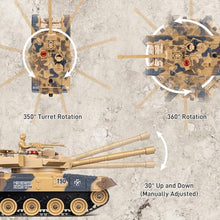 Load image into Gallery viewer, Supdex 1/24 RC Battle Tank Set, Remote Control Russian T90 and German Leopard II Tank Model That Shoots
