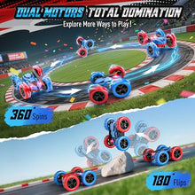 Load image into Gallery viewer, Hamdol STEM Remote Control Car for Kids, 360° Spinning Double-Sided Coloured Design RC Stunt Car
