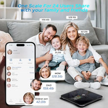 Load image into Gallery viewer, Lepulse Scale for Body Weight, Smart Digital Bathroom Weight Scale with BMI Muscle Mass 20 Body Composition Metrics,4.68"Large Display Body Fat Scales, Heart Rate, Accurate Bluetooth Weighing with App
