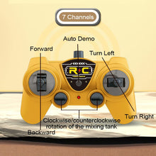 Load image into Gallery viewer, RC Cement Mixer Toy Truck for Boys - 6 Channel Remote Control Construction Toys with 2 Rechargeable Batteries
