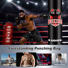Load image into Gallery viewer, Freestanding Punching Bags for Adults Teens, 70" Freestanding Punching Bag with Stand,Suitable for Kickboxing Martial Arts MMA Dummy Karate Home Gym Training(not Included Pump and Gloves)
