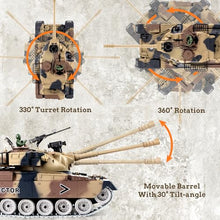 Load image into Gallery viewer, Supdex RC Tank, 1:18 Alloy Metal US M60 Remote Control Army Model Toys That Shoots
