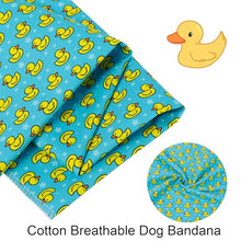 Load image into Gallery viewer, ARING PET Summer Dog Bandanas, Cute Mint Green Yellow Duck Pet Bandana Scarf Triangle Bib for Small Medium Large Boy Girl Dogs Cats, Puppy Kerchief for Daily Wear Walks Party Photos-S
