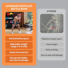 Load image into Gallery viewer, KINEOZ Upgraded Ropeless Battle Ropes for Home Gym, Four Adjustable Weight Levels, Weighted Workout Ropes for HIIT, Cardio and Strength Training Fitness Equipment
