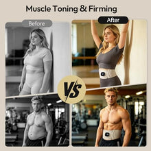 Load image into Gallery viewer, RoundT2 Ab Stimulator Muscle Toner - Heating &amp; Massage Functions, Fat Burning &amp; Abdominal Toning Device, Unisex Portable Home Fitness Equipment for Women Men Gifts
