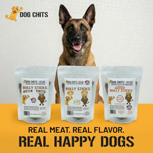Load image into Gallery viewer, Dog Chits 6 inch Bully Sticks for Dogs &amp; Puppies - 100% Beef Pizzle, High Protein, Low Fat Dog Chew Sticks - Baked, Low-Odor – Long-Lasting Chew, Keep Dogs Engaged &amp; Happy - Made in USA - 20 Pack
