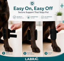 Load image into Gallery viewer, Labra Dog Front Leg Brace - Compression Wrap with Adjustable Straps - Dog Wrist Brace for Support - Leg Sleeve to Stop Licking - Aid in Wound Care and Recovery - Large/Extra Large
