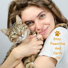 Load image into Gallery viewer, LYTTMAB Stay Pawsitive Ring Anxiety Ring for Women Spinner Ring, Sterling S925 Silver Fidget Ring Animal Cat Paw Dog Ring Size 6
