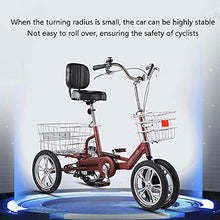 Load image into Gallery viewer, 14 Inch 4 Wheel Cruiser Bike Adult Tricycle with Large Basket &amp; Seat Backrest for Recreation Shopping Picnics Exercise Cycling Pedalling
