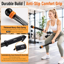 Load image into Gallery viewer, Salario Portable Cordless Battle Ropes – Home Gym Workout Equipment for Intensive Training &amp; Core Strength, Ideal for Home, Office, Travel and Small Spaces(Black &amp; Pink)
