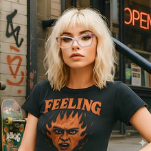 Load image into Gallery viewer, DOERAYMI Crystal Pink Blue Light Glasses for Woman: Rose Gold Hinges, Feather-Light Reading Glasses for Working &amp; Streaming
