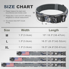 Load image into Gallery viewer, 2026 Upgrade Dog Collar with IPX8 Waterproof AirTag Holder,Military Tactical Handle and Ultra-Durable Metal Buckle/Night Reflective,GPS Collar for Medium to Large Dogs (Camouflage Grey/M)
