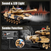 Load image into Gallery viewer, 1/24 Remote Control Tank, 2.4Ghz Russian T-90 RC Tank &amp; 330° Turret Rotation
