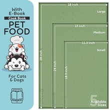 Load image into Gallery viewer, PetHappily Dog Food Mat - Raised Edges Dogs Mat for Food and Water Prevent Spill, Waterproof Cat Food Mats Protect Floors, Easy Clean Dog Bowl Mats for Food and Water, Silicone Pet Food Tray
