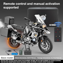 Load image into Gallery viewer, RC Motorcycle Model for Adult, 1/6 Scale R1250GS Dynamic Motorbike Display with Ignition Sound
