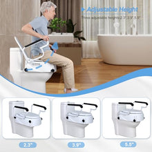 Load image into Gallery viewer, NIdreamCE Raised Toilet Seat for Seniors with Flip-up Handles, 5.9" Adjustable Toilet Seat Riser Elevated Medical Supplies &amp; Equipment for Handicap, Elderly, Hip Replacement After Surgery
