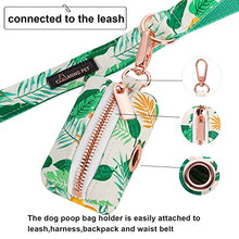 Load image into Gallery viewer, ARING PET Dog Waste Bag Dispenser, Cotton Doggy Poop Bags Holders Attach to Any Leashes, Portable Washable Leaf Pattern Pet Waste Pouch Dispenser with Metal Zipper
