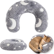 Load image into Gallery viewer, Dog Calming Pillow, Glow in The Dark Dog Neck Pillow for Better Sleep, Reduces Anxiety Pillow Pet, Soft Washable Cats Dogs Bed Pillow Gift (U-Shaped, Medium)
