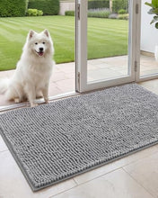 Load image into Gallery viewer, Dog Door Mat for Muddy Paws, 24"x96" Soft Chenille Absorbent Front Door Mat
