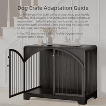Load image into Gallery viewer, 31.5" Farmhouse Dog Crate Furniture for Small Dogs, Decorative Pet House End Table, Wooden Dog Kennel Furniture Indoor, Black
