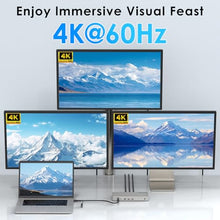 Load image into Gallery viewer, Docking Station 3 Monitors,WAVLINK SM770 Docking Station with Triple HDMI, Dual DP, 100W PD in,10Gb USB A&amp;C,2.5G Ethernet,Compatible with MacBook Neo/Mac OS, SMI Driver &amp; Host USB3.2 Gen 2 Required
