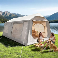 Load image into Gallery viewer, ABORON 10-12 Person Inflatable Camping Tent, 2-Room Glamping Tent with Pump
