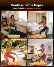 Load image into Gallery viewer, VividPulse Pink 2PCS Weighted Ropeless Battle Ropes for Home Gym - Portable &amp; Quiet Training Rope for HIIT, Strength &amp; Low-Impact Cardio - Full Body Workout Equipment for Men &amp; Women
