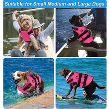 Load image into Gallery viewer, Dogcheer Dog Harness Life Jacket, High Buoyancy Neoprene Dog Life Vest for Swimming Boating, Adjustable Puppy Swim Vest Reflective Pet Float Vest for Small Medium Large Dogs - Pink, XS
