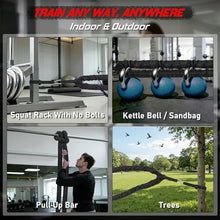 Load image into Gallery viewer, Battle Rope for Home Gym Workout - 1.5 Inch 50ft Heavy Weighted Training Exercise Ropes Fitness Equipment with Sleeve and Anchor Strap Kit for Crossfit Outdoor Working Out
