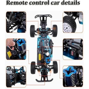 Two-Speed RC Truck for Adult, 1/10 Scale Gas Powered Rally Truck, 80KM/H High-Speed Off-Road RC Car